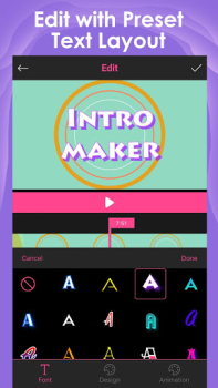 Télécharger Intro Maker -video intro outro Lecteurs et éditeurs de vidéos pour Android Capture d'écran 2