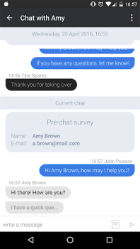Télécharger LiveChat Affaires pour Android Capture d'écran 3