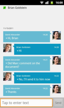 Télécharger Lync 2010 Affaires pour Android Capture d'écran 3