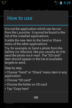 Télécharger Send to SD card Outils pour Android Capture d'écran 4