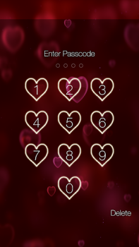 écran de verrouillage du coeur