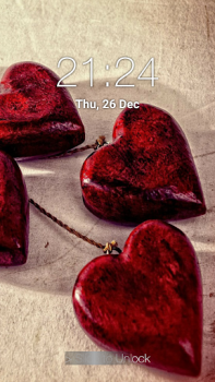 écran de verrouillage du coeur