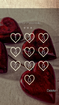 écran de verrouillage du coeur