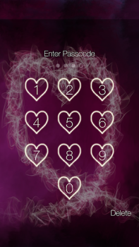 écran de verrouillage du coeur