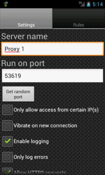 Télécharger Proxy Server Outils pour Android Capture d'écran 2