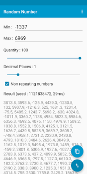 Télécharger Random Number Outils pour Android Capture d'écran 3