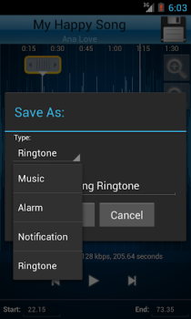 Télécharger MP3 Cutter and Ringtone Maker Musique et audio pour Android Capture d'écran 4