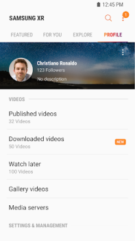 Télécharger Samsung VR видео Lecteurs et éditeurs de vidéos pour Android Capture d'écran 4