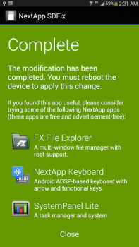 Télécharger SDFix: KitKat Writable MicroSD Outils pour Android Capture d'écran 4