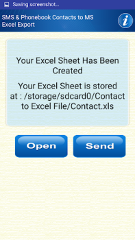 Télécharger Save Phonebook & SMS to Excel Outils pour Android Capture d'écran 3