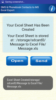 Télécharger Save Phonebook & SMS to Excel Outils pour Android Capture d'écran 6
