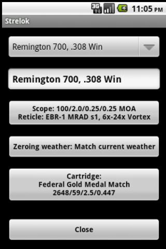 Télécharger Strelok. Ballistic calculator Sport pour Android Capture d'écran 5