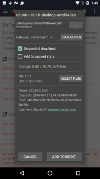 Télécharger zetaTorrent Outils pour Android Capture d'écran 2