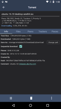 Télécharger zetaTorrent Outils pour Android Capture d'écran 4