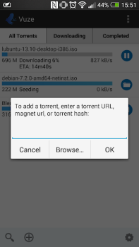 Télécharger Vuze Torrent Downloader Lecteurs et éditeurs de vidéos pour Android Capture d'écran 3