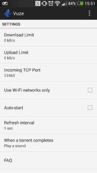 Télécharger Vuze Torrent Downloader Lecteurs et éditeurs de vidéos pour Android Capture d'écran 4