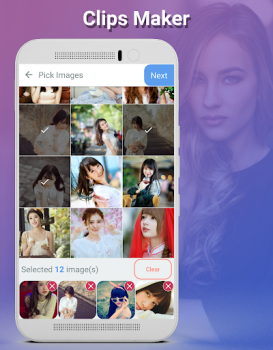 Télécharger Clips Maker Lecteurs et éditeurs de vidéos pour Android Capture d'écran 3