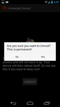 Télécharger Universal Unroot Outils pour Android Capture d'écran 2