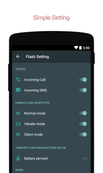 Télécharger Flash Alerts on Call and SMS Outils pour Android Capture d'écran 2