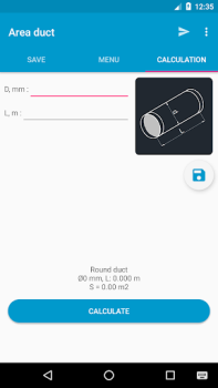 Télécharger Area duct HVAC Outils pour Android Capture d'écran 2