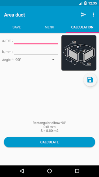Télécharger Area duct HVAC Outils pour Android Capture d'écran 4