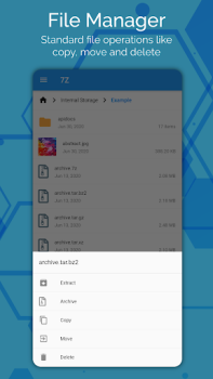 Télécharger 7zip - Fichier Zip Outils pour Android Capture d'écran 7