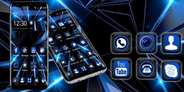 Télécharger Black Blue Future Theme Personnalisation pour Android Capture d'écran 4