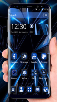 Télécharger Black Blue Future Theme Personnalisation pour Android Capture d'écran 5