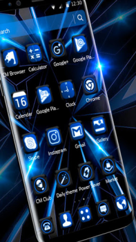 Télécharger Black Blue Future Theme Personnalisation pour Android Capture d'écran 6