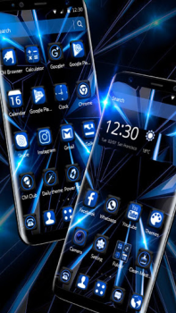 Télécharger Black Blue Future Theme Personnalisation pour Android Capture d'écran 7