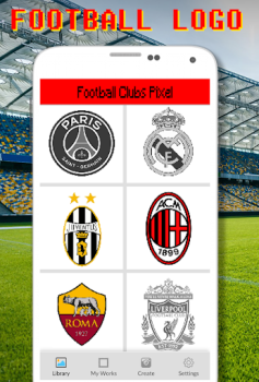 Télécharger Football Logo Coloring By Number Jeux de réflexion pour Android