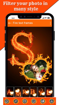 Télécharger Fire Text Photo Frames App Photo pour Android Capture d'écran 5