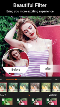 Télécharger Beauty Video - Video Editor Lecteurs et éditeurs de vidéos pour Android Capture d'écran 5