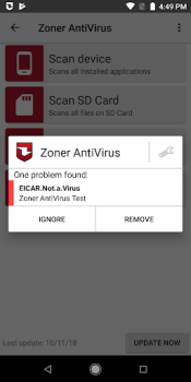 Télécharger Zoner AntiVirus Outils pour Android Capture d'écran 3