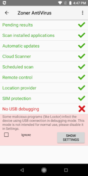 Télécharger Zoner AntiVirus Outils pour Android Capture d'écran 5