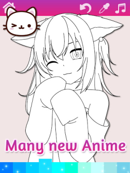 Télécharger Anime Manga Coloring Pages wit Jeux de société pour Android Capture d'écran 4