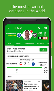 Télécharger BeSoccer - Résultats de foot Sport pour Android Capture d'écran 7