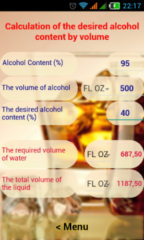 Télécharger Alcohol Calculator Outils pour Android Capture d'écran 2