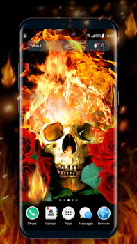 Télécharger Flaming Skull Live Wallpaper for Free Personnalisation pour Android Capture d'écran 3