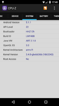 Télécharger CPU-Z Outils pour Android Capture d'écran 3