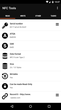 Télécharger NFC Tools Outils pour Android Capture d'écran 3