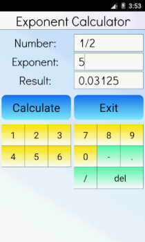 Télécharger exposant calculatrice Outils pour Android Capture d'écran 2