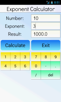 Télécharger exposant calculatrice Outils pour Android Capture d'écran 4