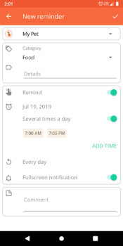 Télécharger Animal and pet care diary Mode de vie pour Android Capture d'écran 5
