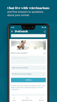 Télécharger PetCoach Ask a vet online 24/7 Médecine pour Android Capture d'écran 5