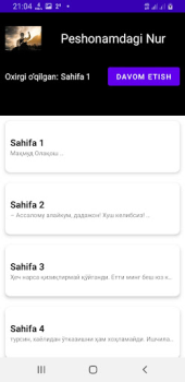 Télécharger Peshonamdagi Nur Livres et guides pour Android Capture d'écran 3