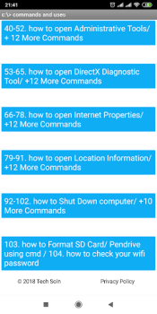 Télécharger CMD Command Prompt 100+ Best Commands Éducation pour Android Capture d'écran 4