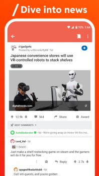 Télécharger Reddit Actualités et magazines pour Android Capture d'écran 4