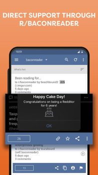 Télécharger BaconReader for Reddit Actualités et magazines pour Android Capture d'écran 7