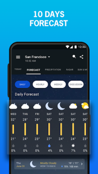 Télécharger 1Weather Forecasts & Radar Météo pour Android Capture d'écran 5